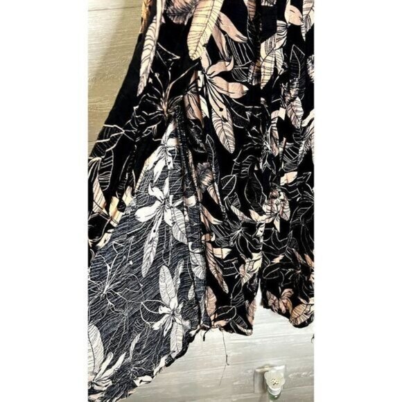 Welsan Women Casual High Waist Wrap Pants Palazzo Split Belted Wide Leg trousers - Picture 6 of 8